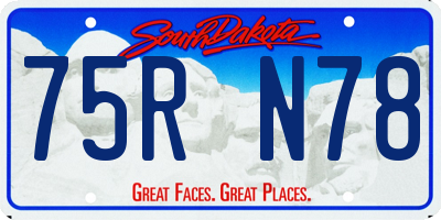 SD license plate 75RN78