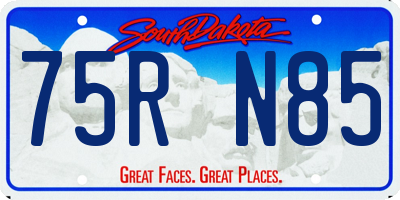 SD license plate 75RN85