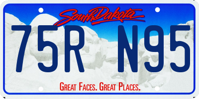 SD license plate 75RN95