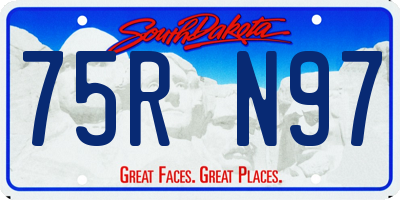SD license plate 75RN97