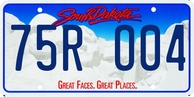 SD license plate 75RO04