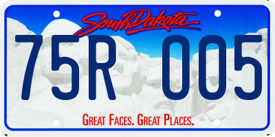 SD license plate 75RO05