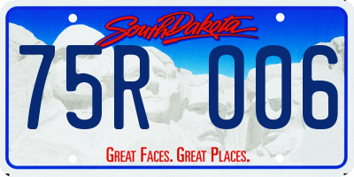 SD license plate 75RO06