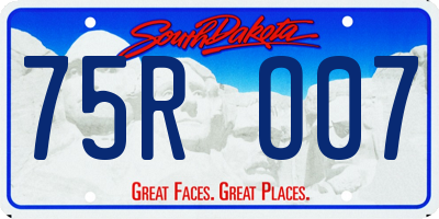 SD license plate 75RO07