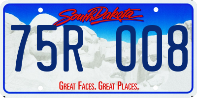 SD license plate 75RO08