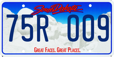 SD license plate 75RO09
