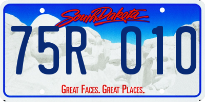 SD license plate 75RO10
