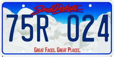 SD license plate 75RO24