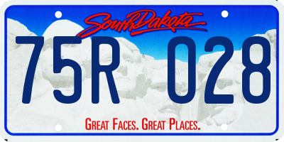 SD license plate 75RO28