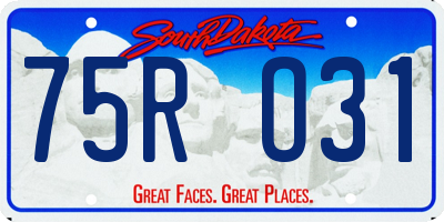 SD license plate 75RO31