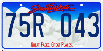 SD license plate 75RO43