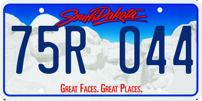 SD license plate 75RO44