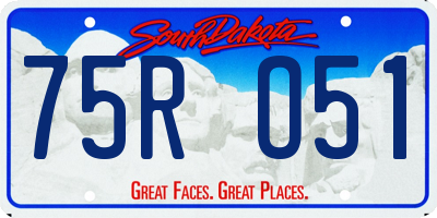 SD license plate 75RO51