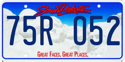 SD license plate 75RO52