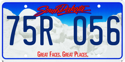 SD license plate 75RO56