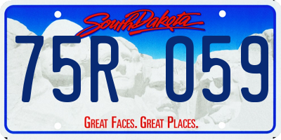 SD license plate 75RO59