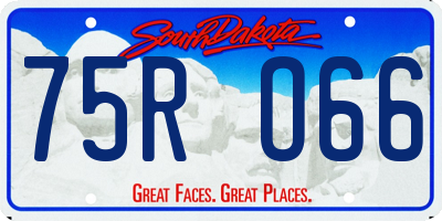 SD license plate 75RO66