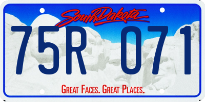 SD license plate 75RO71