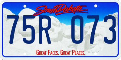 SD license plate 75RO73