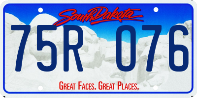 SD license plate 75RO76
