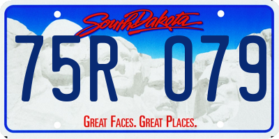 SD license plate 75RO79