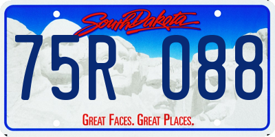 SD license plate 75RO88