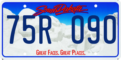 SD license plate 75RO90