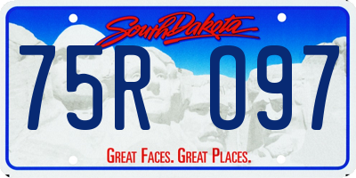 SD license plate 75RO97