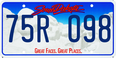 SD license plate 75RO98