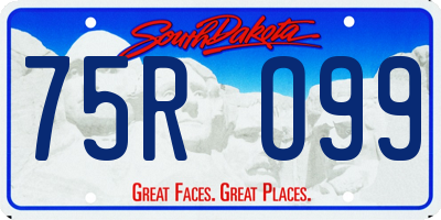 SD license plate 75RO99
