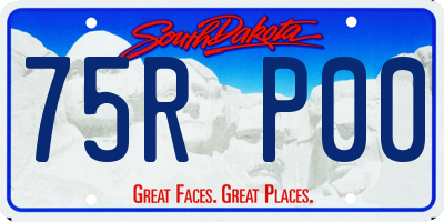 SD license plate 75RP00