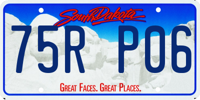 SD license plate 75RP06