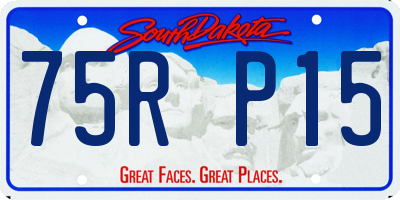 SD license plate 75RP15