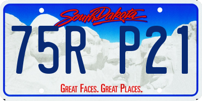 SD license plate 75RP21