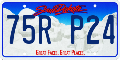 SD license plate 75RP24