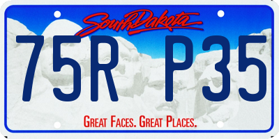SD license plate 75RP35