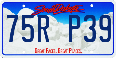 SD license plate 75RP39