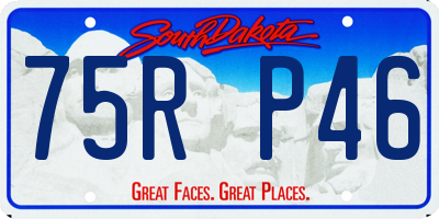 SD license plate 75RP46