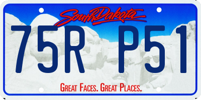 SD license plate 75RP51