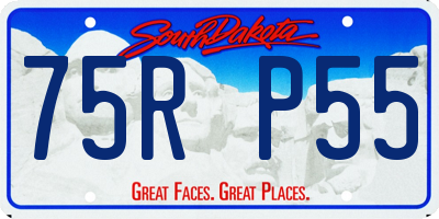 SD license plate 75RP55