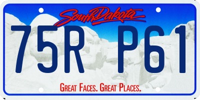 SD license plate 75RP61