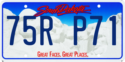 SD license plate 75RP71