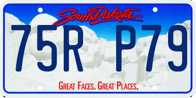 SD license plate 75RP79