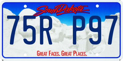 SD license plate 75RP97