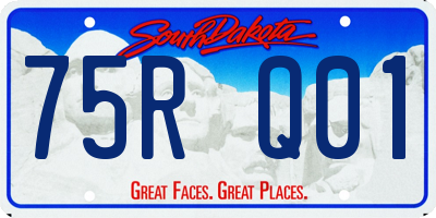 SD license plate 75RQ01