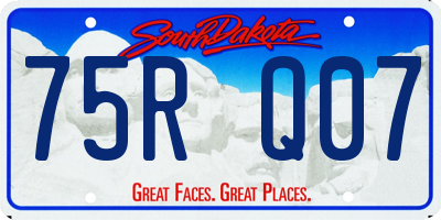 SD license plate 75RQ07