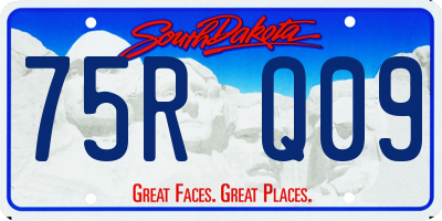 SD license plate 75RQ09