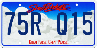 SD license plate 75RQ15