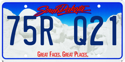 SD license plate 75RQ21