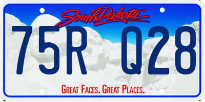 SD license plate 75RQ28